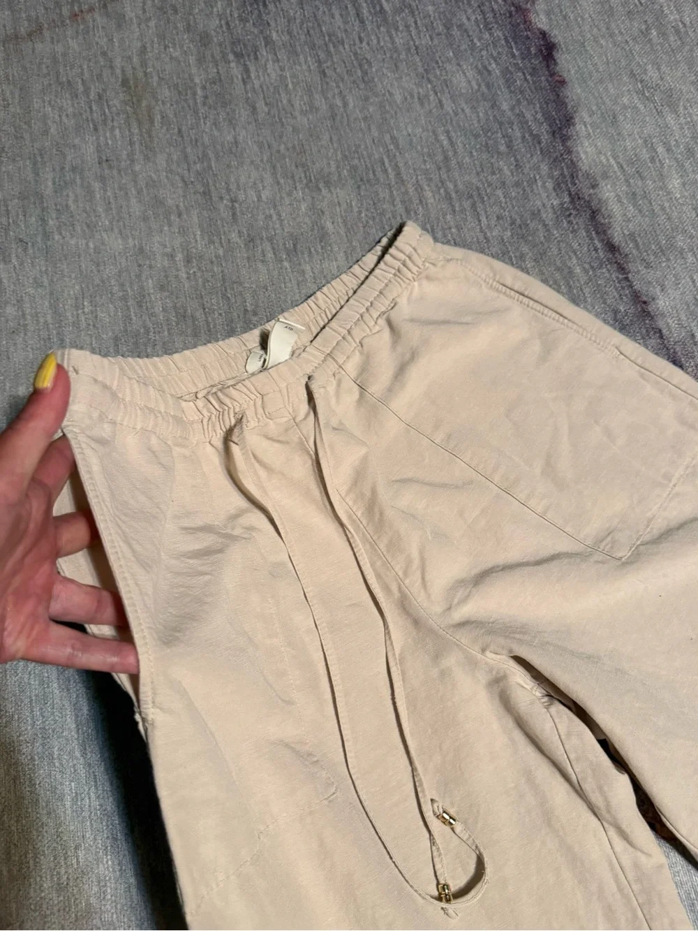 H&M Casual Wide-Leg Pants Duo in Beige and Black